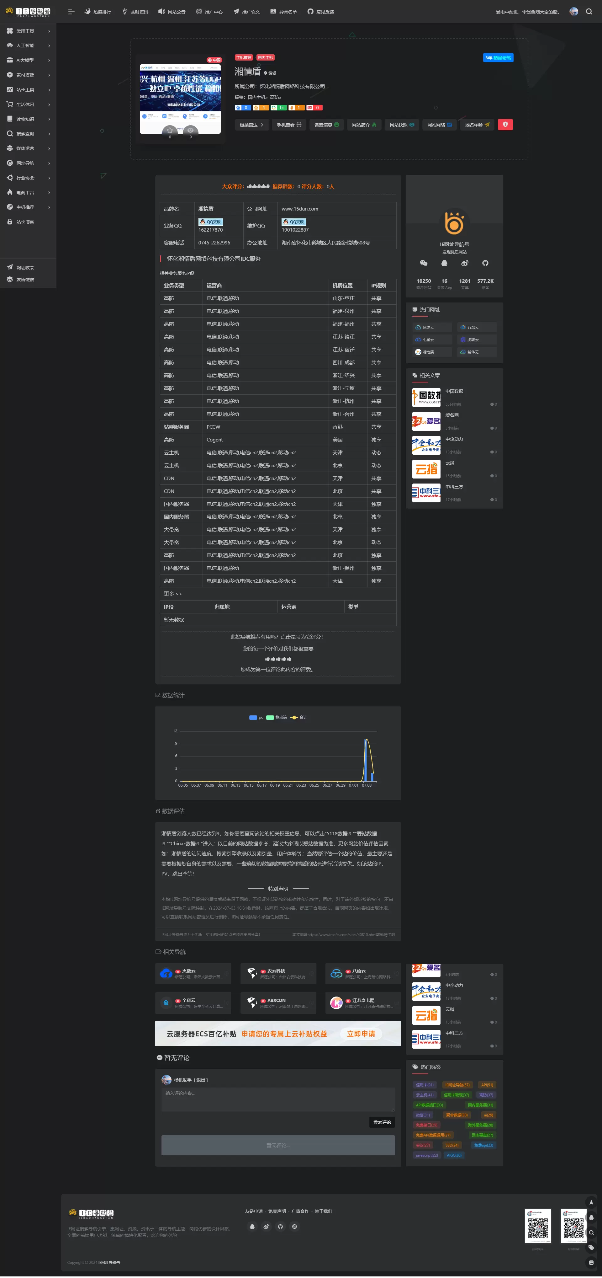发现最全面的网站导航资源—IE网址导航号