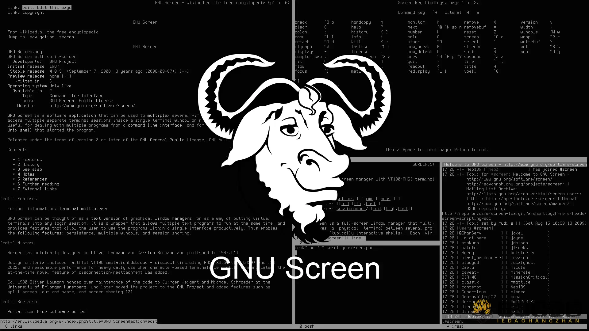 GNU Screen 终端多路复用器