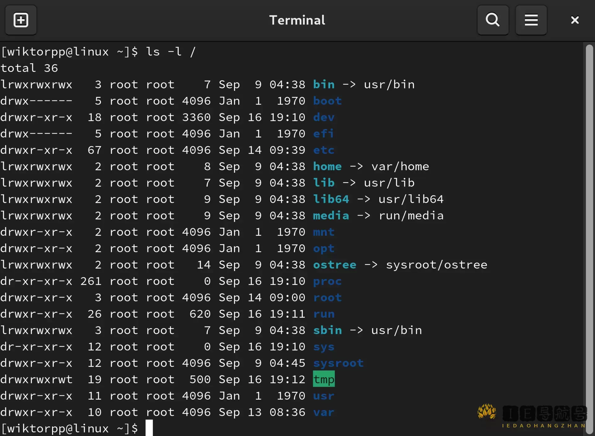 GNOME Terminal dark