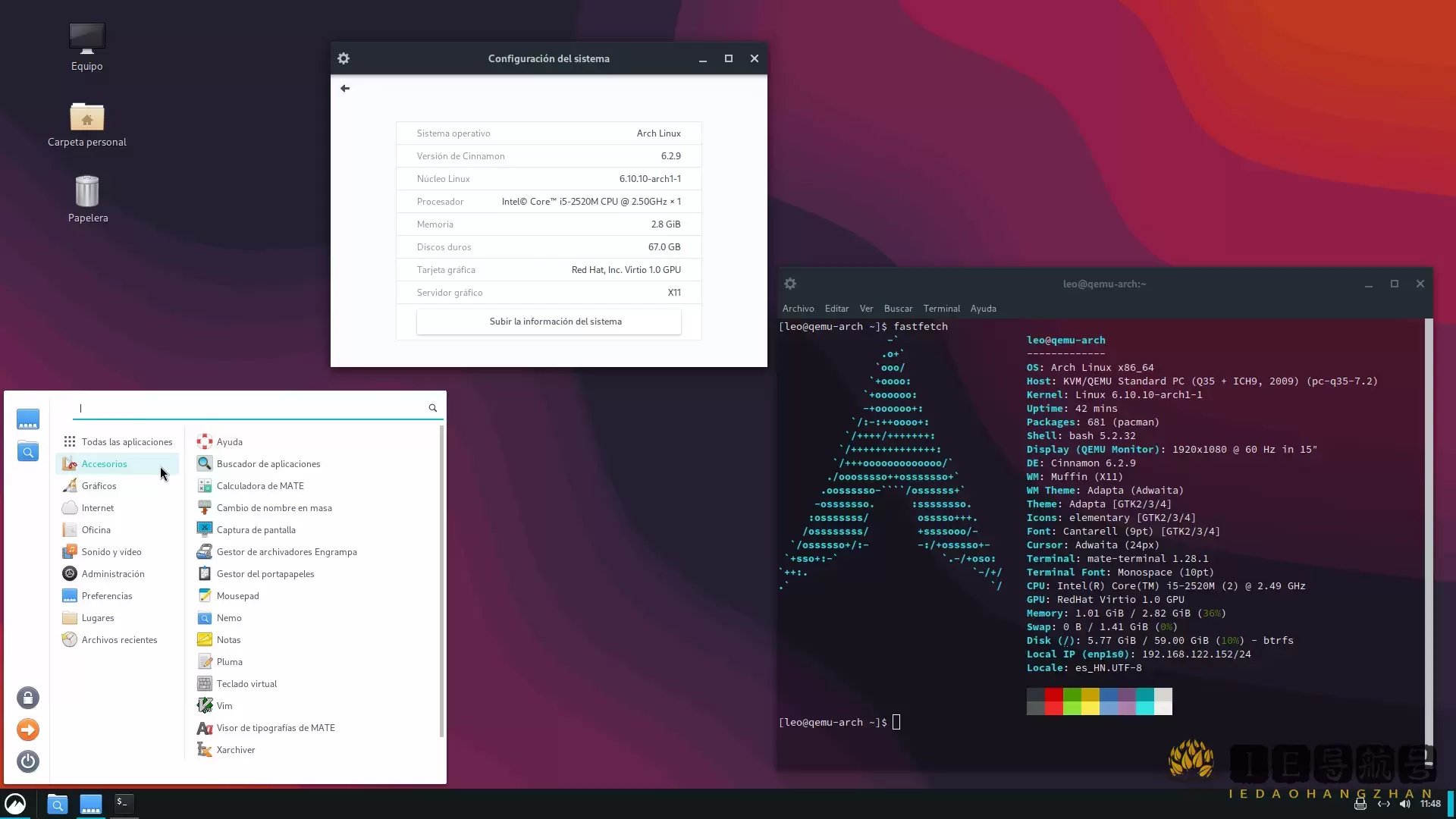 Cinnamon Arch_Linux