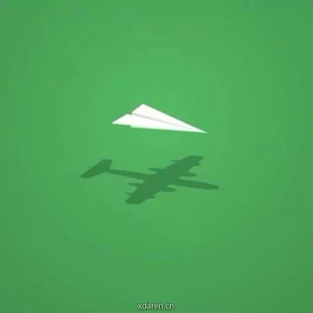 滑翔的纸飞机