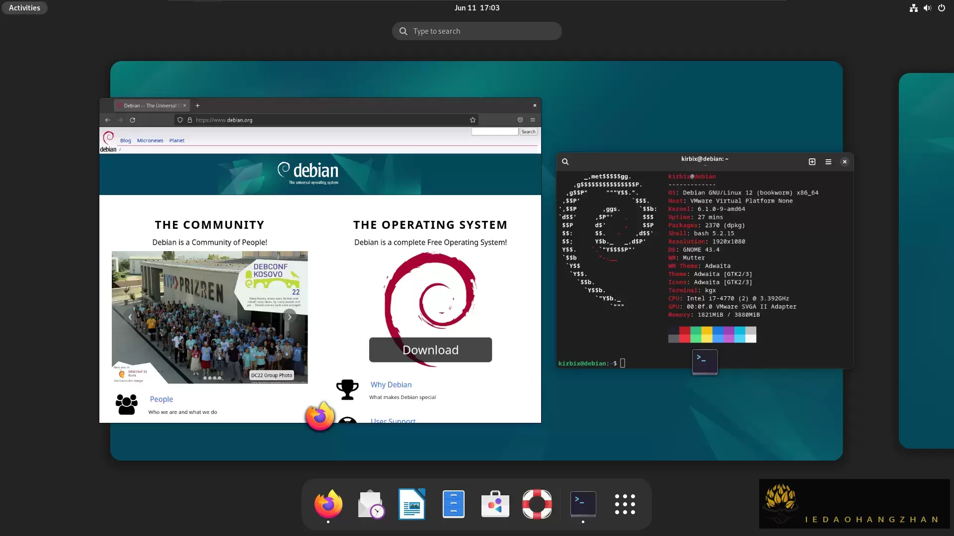 Debian Bookworm GNOME