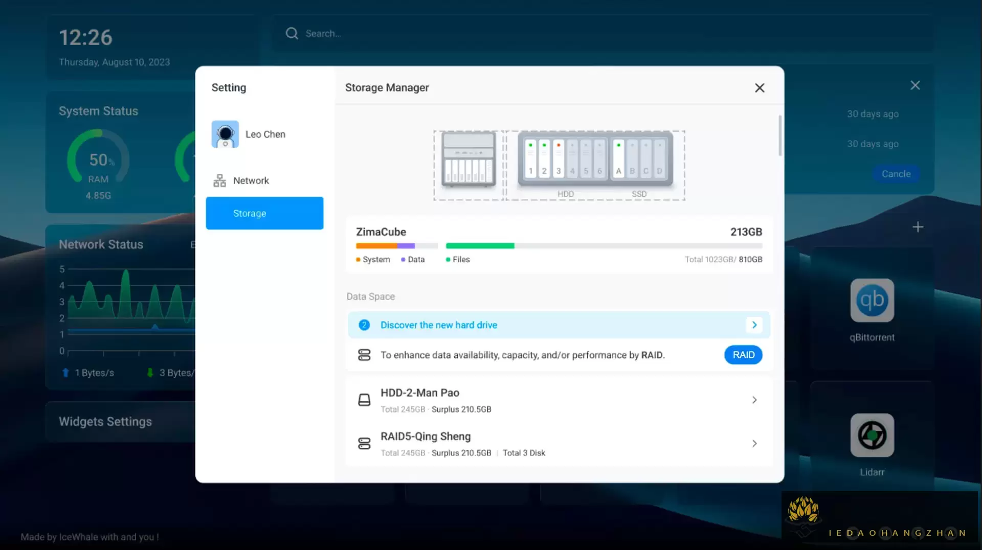 ZimaOS Storage Manager